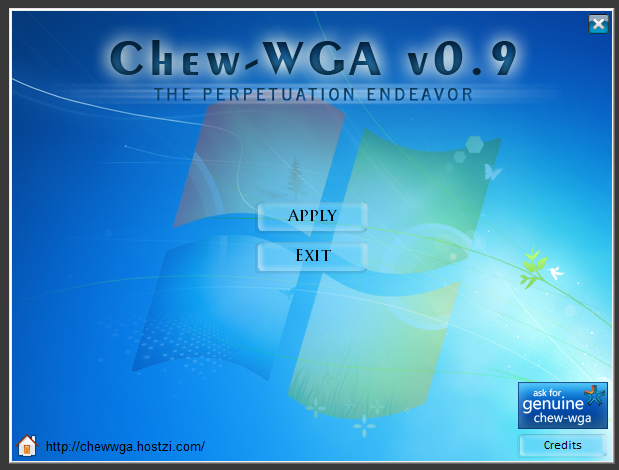 Интерфейс Chew WGA