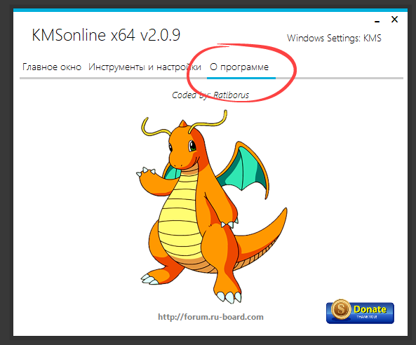 Информация о программе KMSonline
